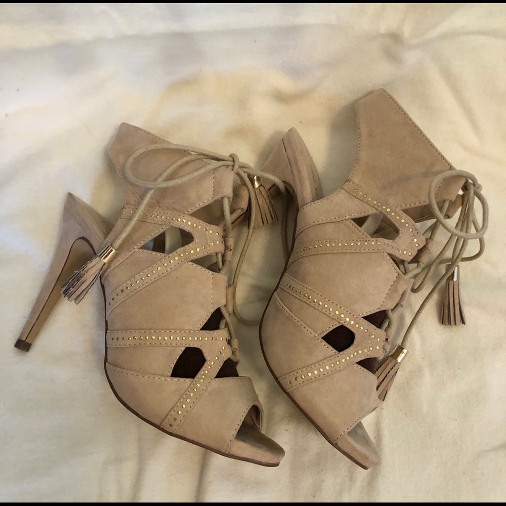 Call It Spring Suede Heels Size 7